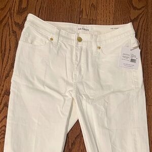 NWT Lila Ryan The Stephanie cropped flare in white size 27